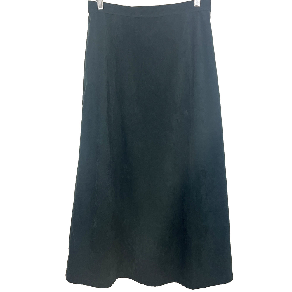 Vintage Talbots Midi‎ Skirt Hunter Green 10P Faux Suede (fits like an 8 regular)